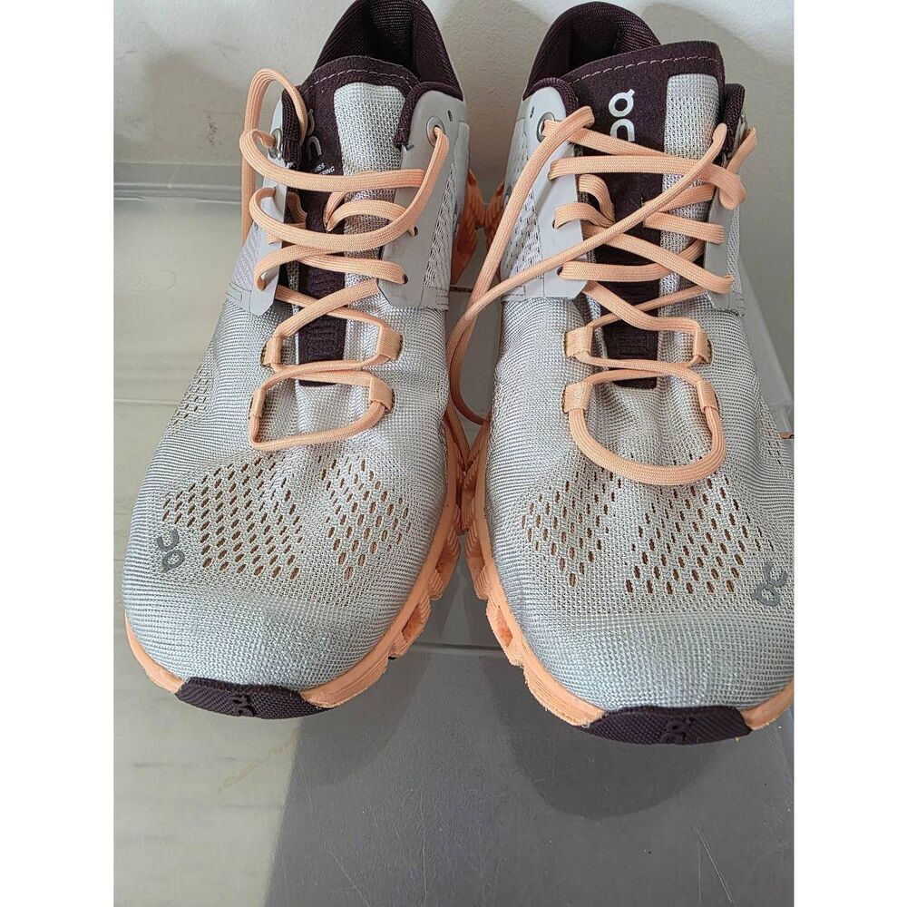On Cloud X Silver Almond Mixed Sport Running Shoes W9 - Picture 4 of 10